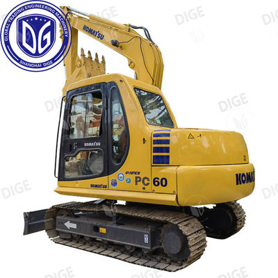 6 tonnellate Komatsu PC60 88% Nuovo escavatore Hyundrulic piccolo di uso di canale stretto