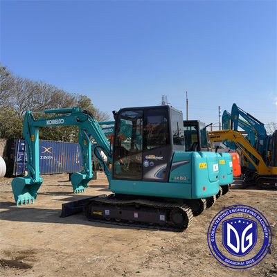 SK60-8 Escavatore Kobelco Usato Escavatore originale Kobelco piccolo da 6 tonnellate