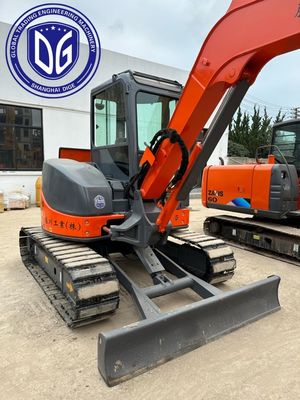 Disegno del sedile regolabile ZX50U 5 tonnellate Used Hitachi Excavator With Efficient Braking System