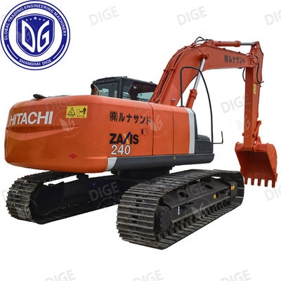 24 tonnellate ZX240 Escavatore usato Hitachi Escavatore a trasloco mobile motore idraulico