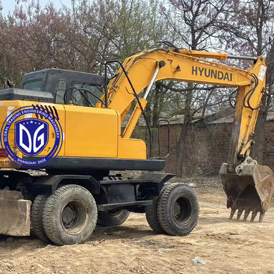 Splendid Used Hydraulic Excavator Hyundai 150W Wheel Excavator Trazione superiore