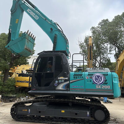 Escavatore da 20 tonnellate di marca giapponese Kobelco SK200 Escavatore usato per le attrezzature da costruzione Kobelco