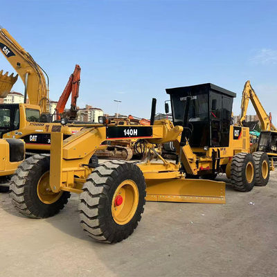 Forma idraulica di guida Caterpillar Grader 140h 14677kg Peso della macchina per la classificazione accurata della strada